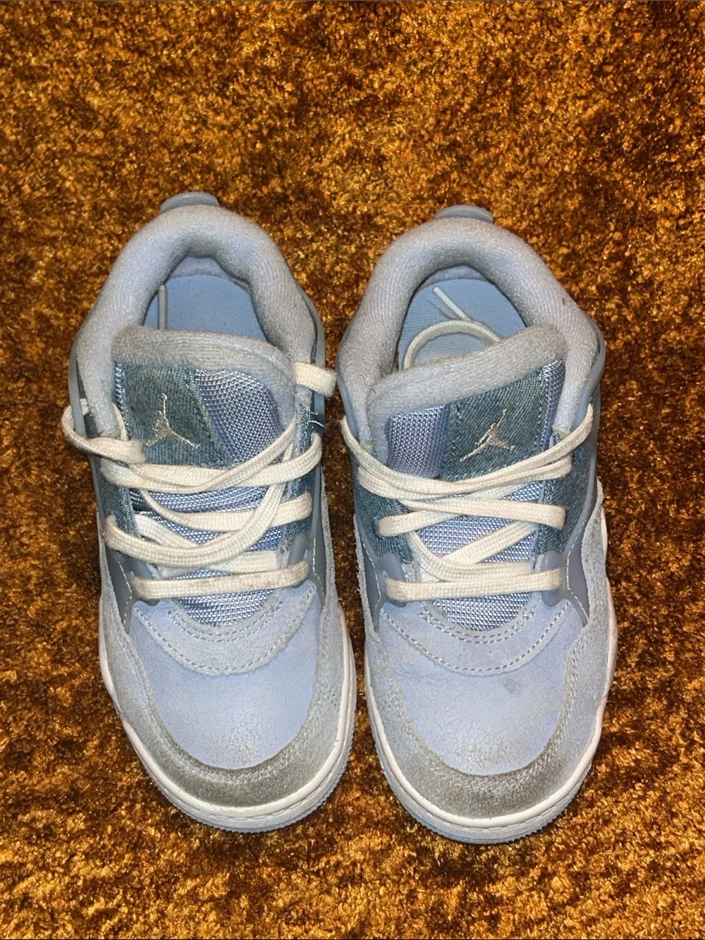 Jordan Kids' Light Blue and White Sneakers